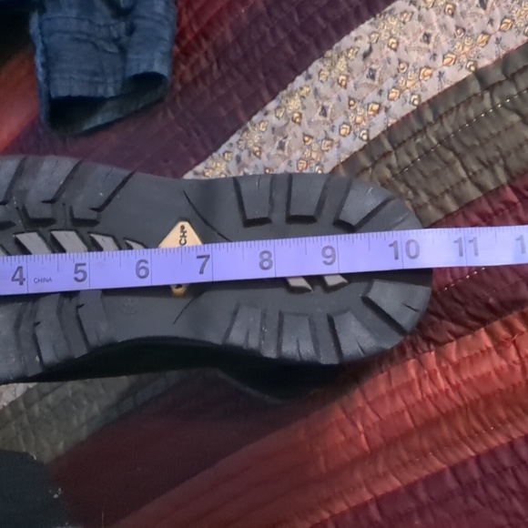 WOOLRICH* genuine leather size 8 velcro closure rubber sole wool lined boots - Picture 15 of 17